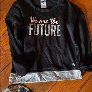 Soffe Black and Gray Kids Sweatshirt - We Are The Future L 12/14